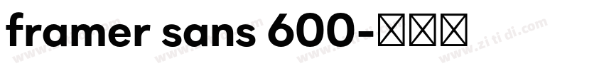 framer sans 600字体转换